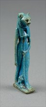 Amulet of the Goddess Bastet (?), Third Intermediate Period, Dynasty 21–25 (1070–656 BC), Egyptian,