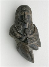 Shabti, New Kingdom, Dynasties 18–19 (about 1550–1186 BC), Egyptian, Egypt, Steatite, 7.3 × 3.81 ×