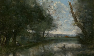Landscape, 1865/70, Jean-Baptiste-Camille Corot, French, 1796-1875, France, Oil on canvas, 33 × 55