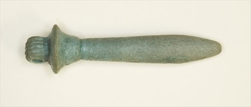 Amulet of a Papyrus Column, Late Period, Dynasty 26–30 (664–343 BC), Egyptian, Egypt, Faience, H. 5