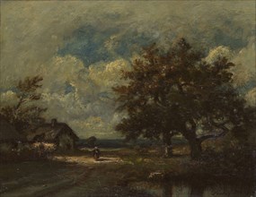 The Cottage by the Roadside, Stormy Sky, c. 1860, Jules Dupré, French, 1811-1889, France, Oil on