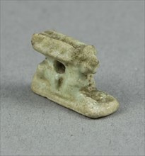 Amulet of a Hare, Late Period, Dynasties 26–31 (664–332 BC), Egyptian, Egypt, Faience, 1 × .32 × 1