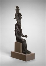Statuette of Osiris-Iah, Late Period, Dynasty 26–30 (about 664–332 BC), Egyptian, Egypt, Copper