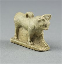 Amulet of the Apis Bull, Late Period, Dynasties 26–31 (664–332 BC), Egyptian, Egypt, Faience, 3.2 ×