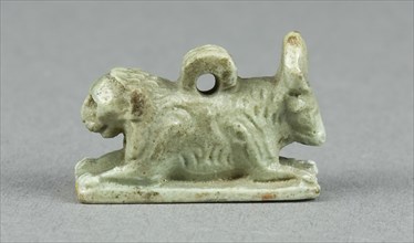 Amulet of a Double Animal: Lion and Bull, Late Period, Dynasty 26 (664–525 BC), Egyptian, Egypt,