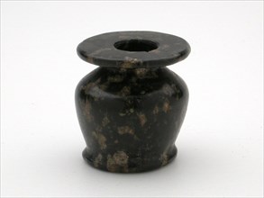 Kohl Jar, New Kingdom, Dynasty 18 (about 1550–1069 BC), Egyptian, Egypt, Stone, 5.1 × 4.8 × 4.8 cm