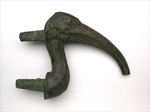 Statuette of an Ibis Head, Late Period (664–332 BC), Egyptian, Egypt, Bronze, 16.2 × 20.3 × 4.8 cm