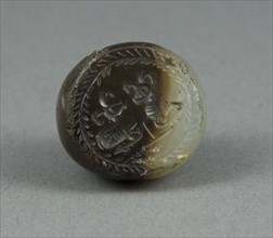 Seal with Two Gazelles, Persian Period, Dynasty 31 (343–332 BC), Egyptian (?), Egypt, Stone, 1.9 ×