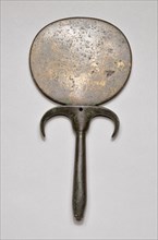 Hand Mirror, New Kingdom, Dynasty 18–20 (about 1550–1070 BC), Egyptian, Egypt, Copper alloy, 20 ×