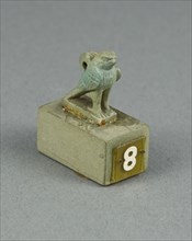 Amulet of a Falcon, Late Period, Dynasty 26–31 (664–332 BC), Egyptian, Egypt, Faience, 3.2 × 2.5 ×