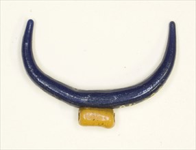 Amulet of the Lunar Crescent, New Kingdom, Dynasty 18 (about 1300 BC), Egyptian, Egypt, Glass (?),