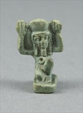Amulet of the God Shu, Third Intermediate–Late Period (about 1070–332 BC), Egyptian, Egypt,