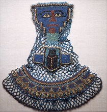 Bead Net Mummy Shroud, Saite Period, Dynasty 26 (664–525 BC), Egyptian, Egypt, Faience beads, 45.7