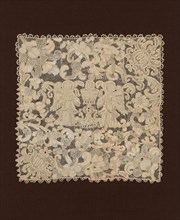 Chalice Cover, 1650/1700, Europe, Europe, Linen, needle lace with woven tapes, 37 × 37 cm (14 1/2 ×