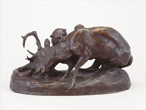 Locked in Death (Bear and Panther), Modeled 1896, cast 1896/99, Edward Kemeys, American, 1843–1907,