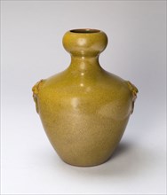 Vase with Animal Handles, Qing dynasty (1644–1911), Yongzheng reign mark and period (1723–35),