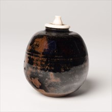 Tea Caddy (Cha-ire), 19th century, Japanese, active 19th century, Ise-wan, Glazed stoneware with
