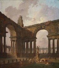 The Landing Place, 1787/88, Hubert Robert, French, 1733-1808, France, Oil on canvas, 255 × 222.9 cm
