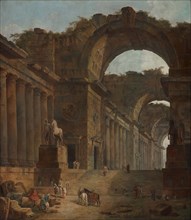 The Fountains, 1787/88, Hubert Robert, French, 1733-1808, France, Oil on canvas, 255.3 × 221.2 cm