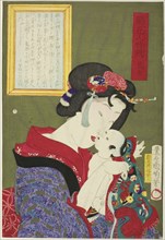 Maiden (Kimusume), from the series Mirror of Flowering Humanity (Kaika ninjo kagami), 1878,