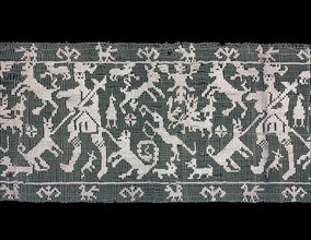 Border, 1601/50, Italy, Northern or Germany, Germany, Silk, plain gauze weave, embroidered with