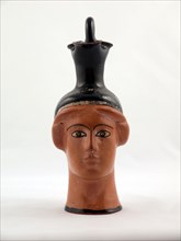 Oinochoe (Pitcher) in the Shape of a Female Head, about 450 BC, Greek, Athens, Attributed to the