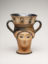 Kantharos (Wine Cup) in the Shape of a Female Head, about 480 BC, Greek, Athens, Attributed to the