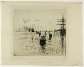 Lagune with Steamers and Gondolas, Venice, 1885, Robert Frederick Blum, American, 1857-1903, United