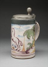 Tankard, c. 1777, Germany, Magdeburg, Magdeburg, Tin-glazed earthenware (faience) and pewter, H. 22