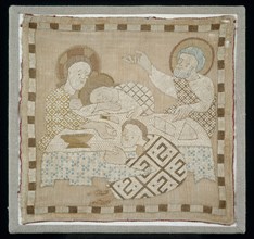 Part of an Antependium (Depicting The Last Supper), 1300/10, Germany, Linen, plain weave,