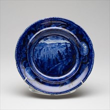 Plate, c. 1825, English for the American market, Staffordshire, England, Staffordshire,