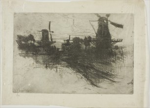 Evening, 1881, John Henry Twachtman, American, 1853-1902, United States, Etching on China paper,