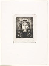 The Face of Christ, 1849, Charles Meryon (French, 1821-1868), after a minature by Elise Brurère