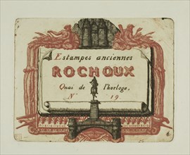 Address-Card of the Printseller, Rochoux, c. 1855, Charles Meryon (French, 1821-1868), printed by