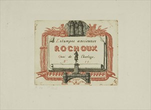 Address-Card of the Printseller, Rochoux, c. 1855, Charles Meryon (French, 1821-1868), printed by