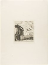 The Admiralty, Paris, 1866, Charles Meryon, French, 1821-1868, France, Etching on ivory laid paper,