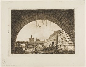 Pont-Neuf and the Samaritaine Seen from Under the First Arch of the Pont-au-Change, Paris, 1855,