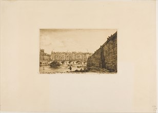 Pont-au-Change, Paris, about 1784, 1855, Charles Meryon (French, 1821-1868), after Victor Jean