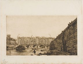 Pont-au-Change, Paris, about 1784, 1855, Charles Meryon (French, 1821-1868), after Victor Jean