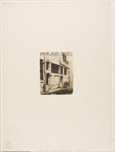 La rue des Mauvais Garçons, 1854, Charles Meryon, French, 1821-1868, France, Etching in warm black