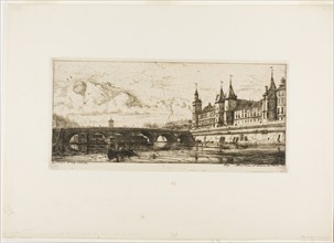 Pont-au-Change, Paris, 1854, Charles Meryon, French, 1821-1868, France, Etching and drypoint on