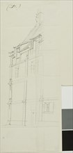 Rue des Toiles, Bourges, 1853, Charles Meryon, French, 1821-1868, France, Graphite on ivory laid