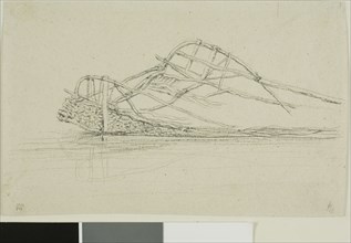 A New Zealand Float, n.d., Charles Meryon, French, 1821-1868, France, Graphite on buff laid paper,