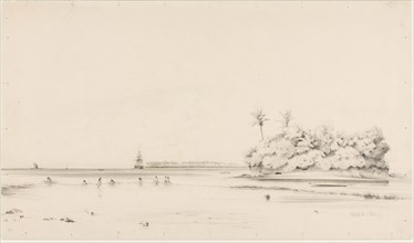 Study, 1845, Charles Meryon, French, 1821-1868, France, Graphite on cream wove paper, 242 × 416 mm