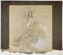 Terpsichore (recto), and Dancing Female Figure (verso), Mural Studies for Drawing Room Ceiling,