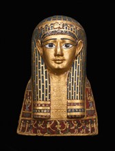 Mummy Mask, Late Ptolemaic Period-early Roman Period, 1st century BC, Egyptian, Egypt, Cartonnage,