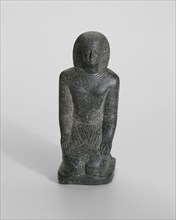 Statuette of Wesir-nakht, Late Period, Dynasty 31 (about 342–332 BC), Egyptian, Egypt, Stone, 16.5