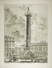 The Column of Marcus Aurelius, from Views of Rome, 1750/59, Giovanni Battista Piranesi, Italian,