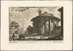 View of the Temple of Cybele in the Piazza of the Bocca della Verità, from Views of Rome, 1750/59,