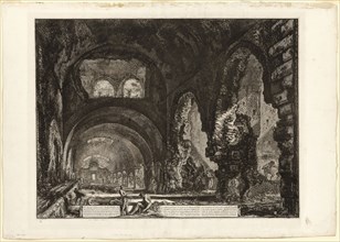 Interior view of the villa of Maecenas, from Views of Rome, 1764, published 1800–07, Giovanni
